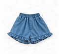 Ruffle Denim Shorts